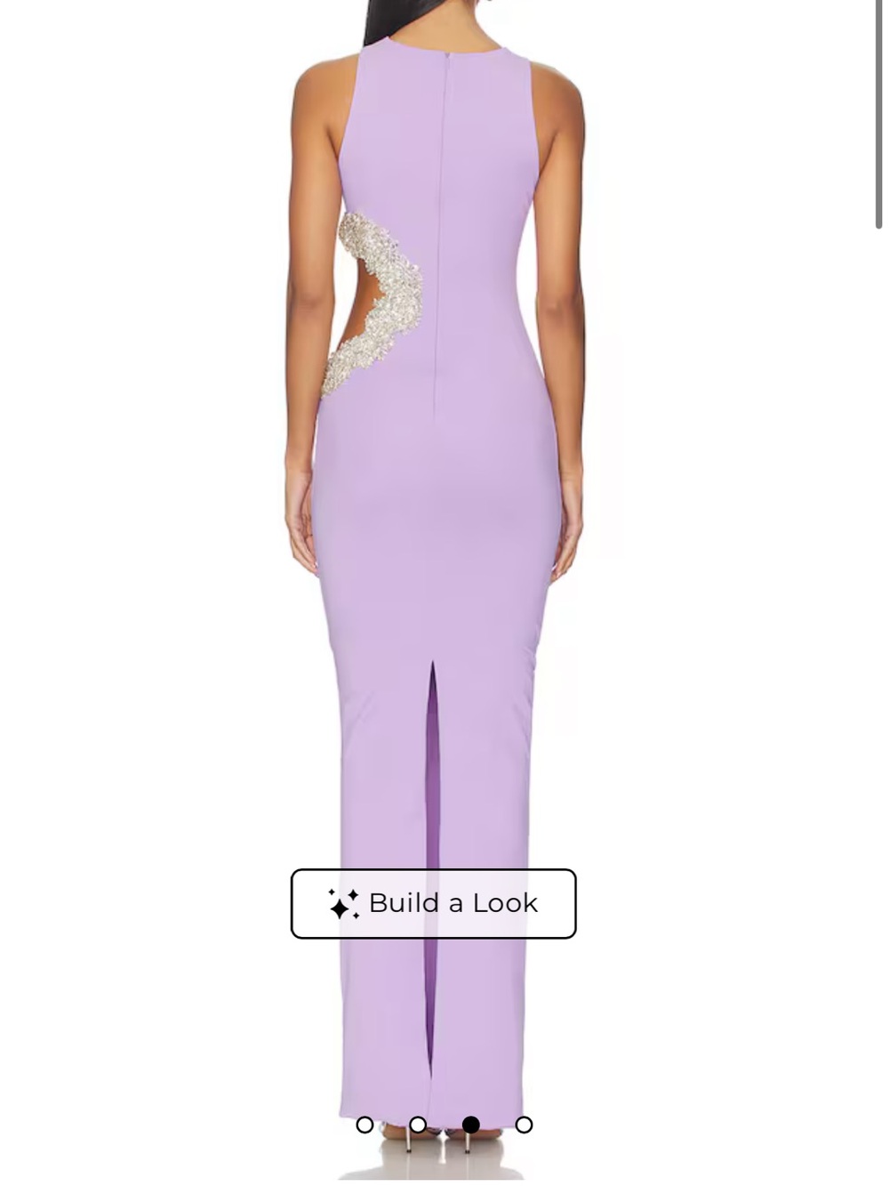 Bronx and Banco Lilac Cutout Embellished Evening Gown - Picture 6 of 8
